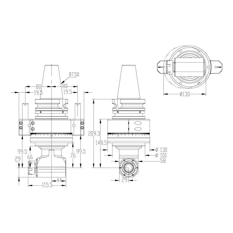 DK90-BT50-ER25-66雙定位銷