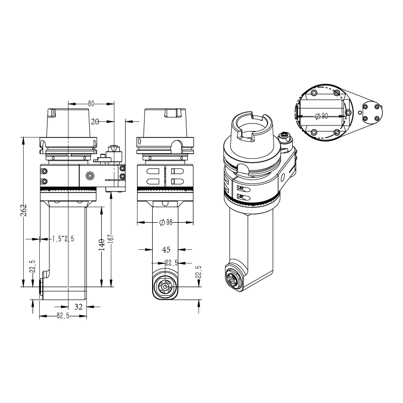 DK90-HSK100A-145